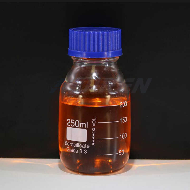Laboratory Round with clear reagent bottle